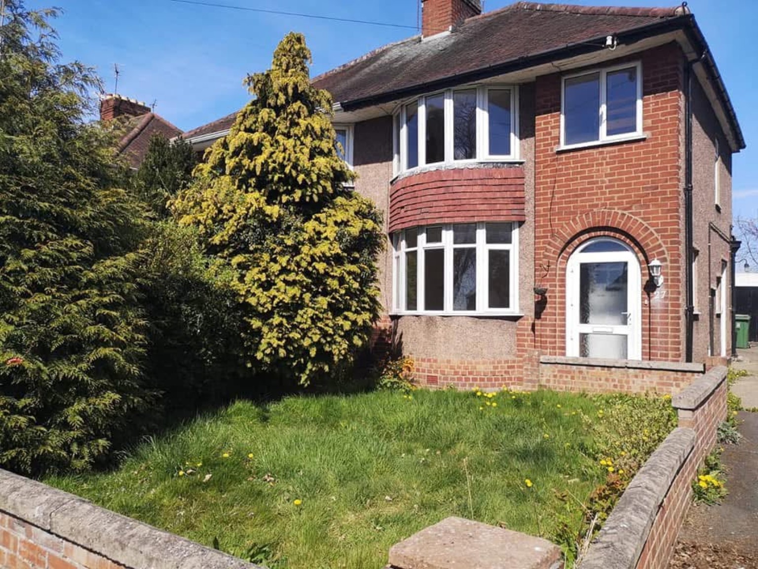 Front garden tree and shrub – earlier view